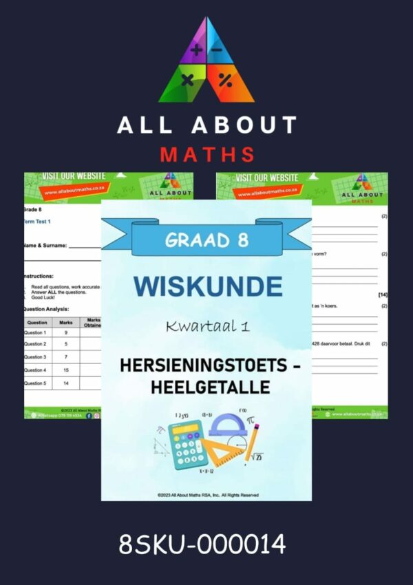 GRAAD 8 - HERSIENINGSTOETS:  HEELGETALLE