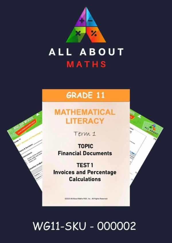 Grade 11 - ML - Classtest:  Financial Documents