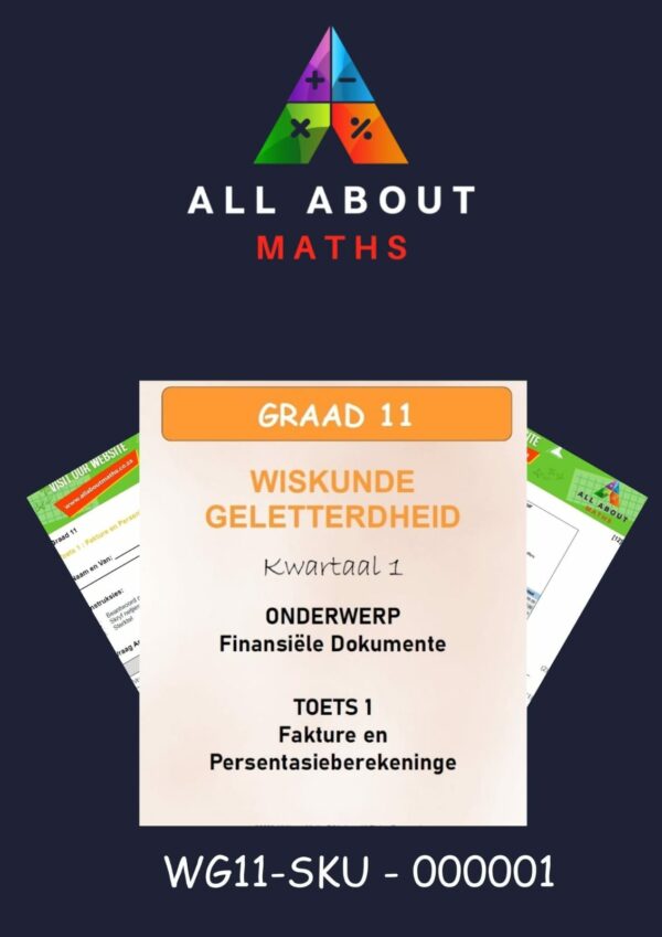 Graad 11 - WG - Klastoets 1 - Finansiële Dokumente