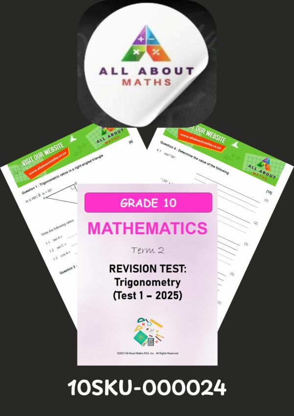 Grade 10 Term 2 Trigonometry Revision Test