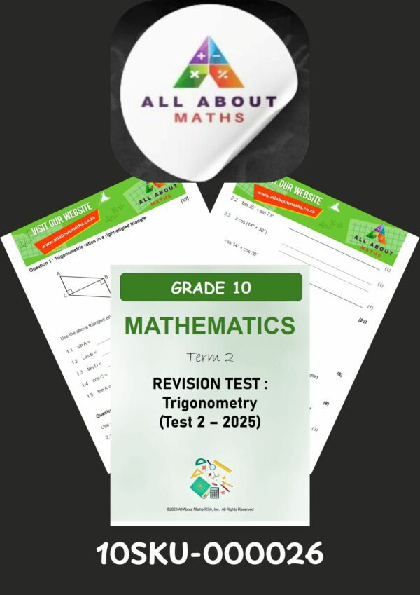 Grade 10 Term 2 Trigonometry Revision Test 2