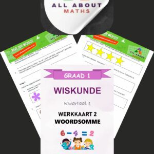 Graad 1 Kwartaal 1 Woordsomme Werkkaart (2025 Uitgawe)
