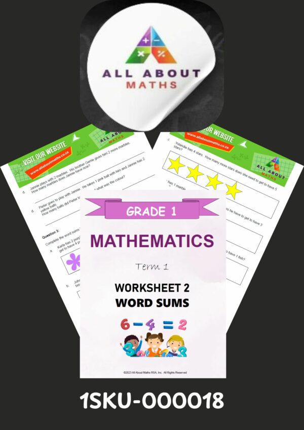 Grade 1 Term 1 Word Problems Worksheet (2025 Edition)