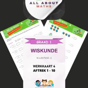 Graad 1 Kwartaal 1 Aftrek Werkkaart (2025 Uitgawe)