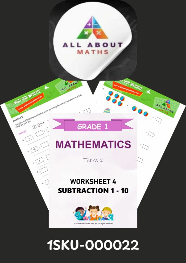 Grade 1 Term 1 Subtraction Worksheet