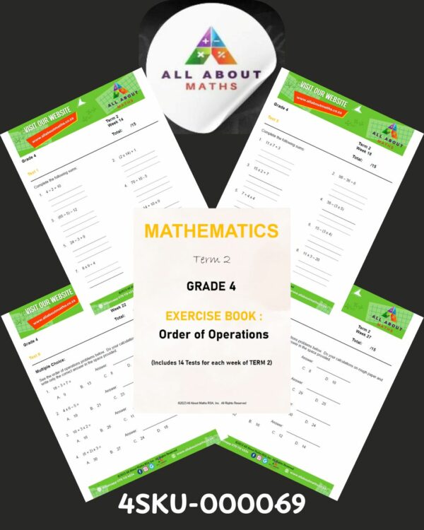 Grade 4 Term 2 Order of Operations Exercise Book