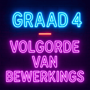 VOLGORDE VAN BEWERKINGS