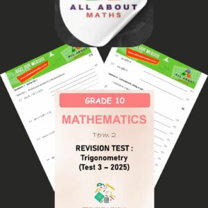 Grade 10 Term 2 Trigonometry Revision Test 3 – 2025