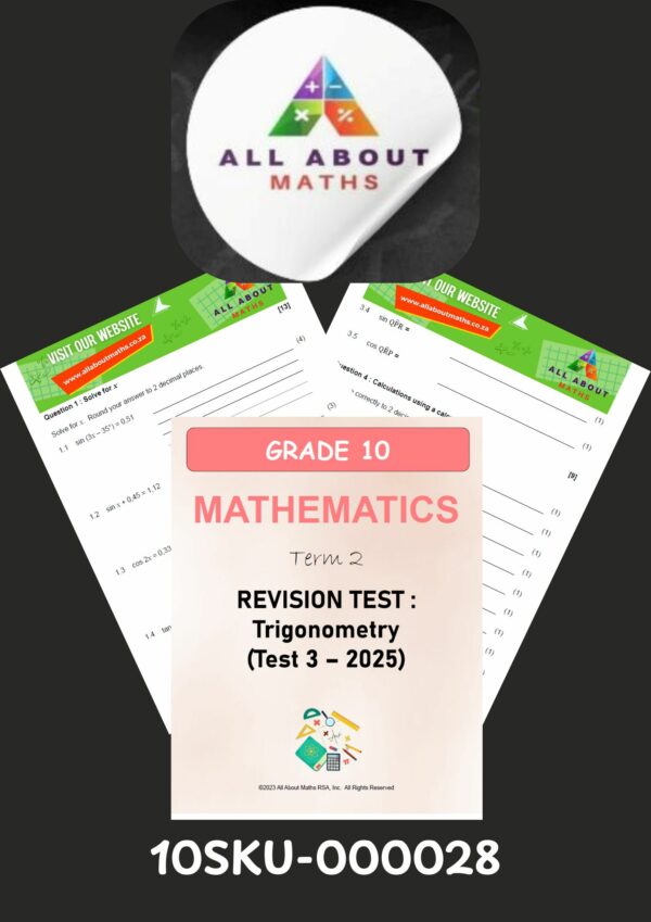 Grade 10 Term 2 Trigonometry Revision Test 3 – 2025