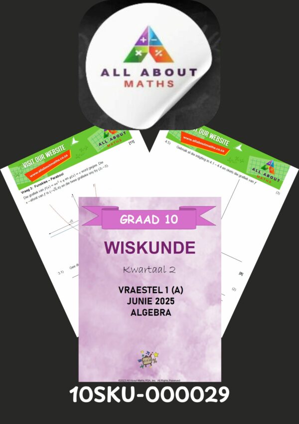 Graad 10 Kwartaal 2 Algebra Vraestel 1A – Junie 2025