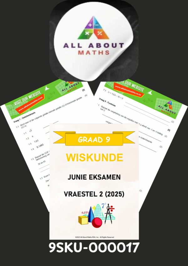Graad 9 Junie Wiskunde Eksamen – Vraestel 2 (2025)