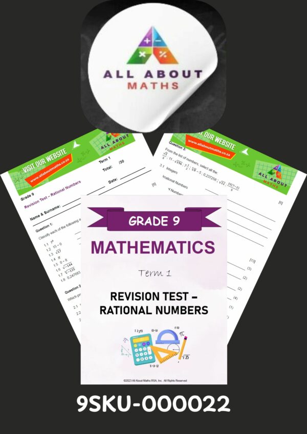 Grade 9 Term 1 Revision Test – Rational Numbers