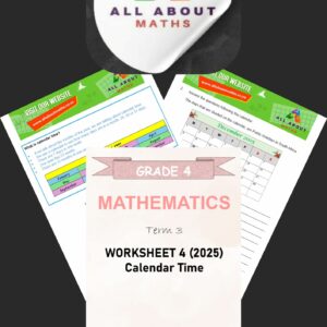 Grade 4 Worksheet: Calendar Time – Term 3