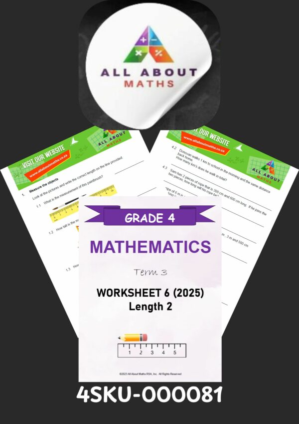 Grade 4 Worksheet: Length Part 2 – Term 3