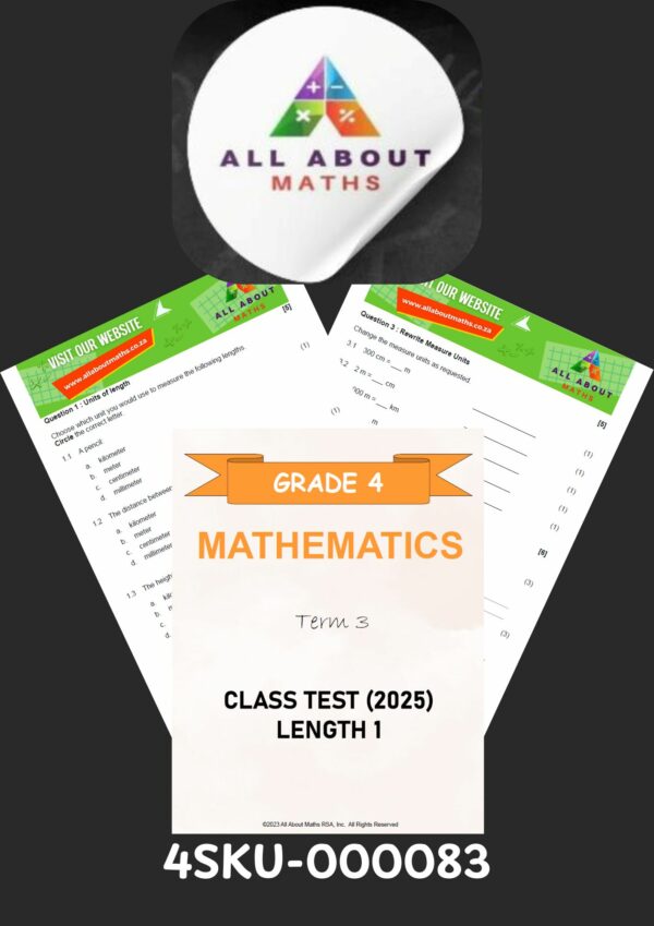 Grade 4 Term 3 Length Test 1 – CAPS-Aligned