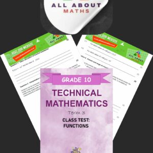 Grade 10 Technical Mathematics Test – Functions
