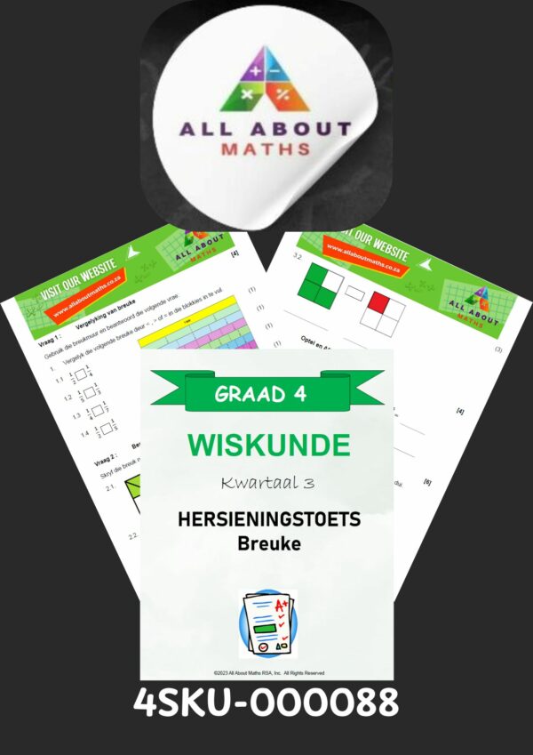 Graad 4 Hersieningstoets – Breuke (Kwartaal 3) | KABV-belyn Wiskunde