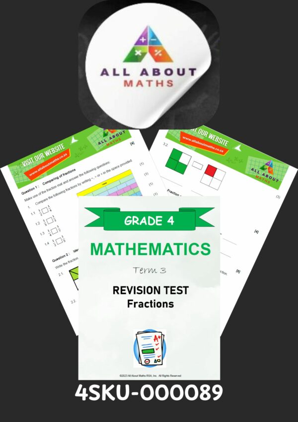 Grade 4 Revision Test – Fractions (Term 3) | CAPS-Aligned Mathematics