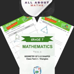 Grade 7 Mathematics Class Test on Triangles – Term 3